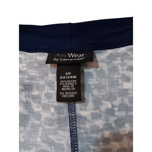 CATHERINES (ANYWEAR) Soft Knit Long‎ Open Jacket Cardigan 2X Office Career Work - Picture 6 of 8